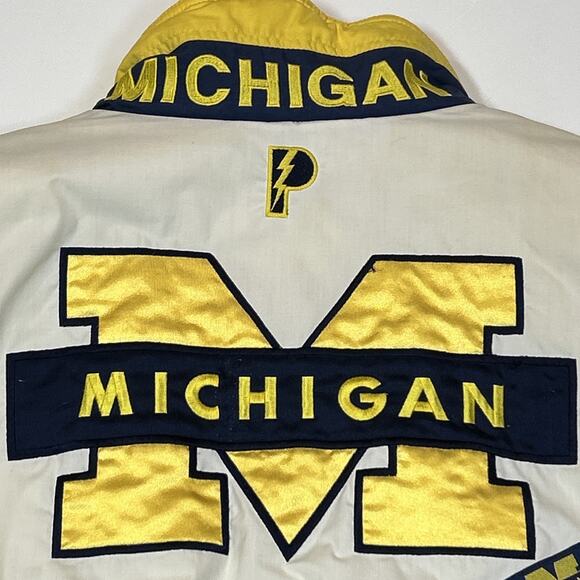 Vintage 90s Pro Player Michigan Wolverines Puffer Jacket Men’s XL Full Zip Blue - Picture 15 of 15